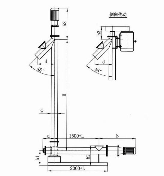 垂直螺旋輸送機結構