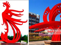 不銹鋼大型鳳凰造型雕塑