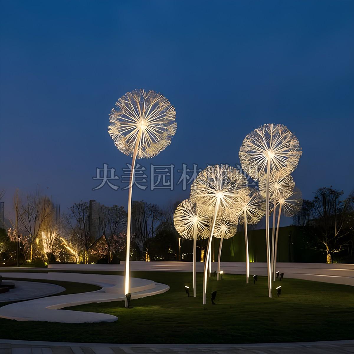 蒲公英工藝品_公園不銹鋼雕塑_戶外不銹鋼蒲公英雕塑