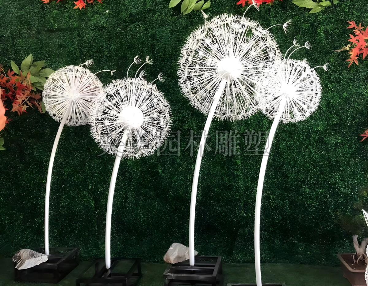 蒲公英工藝品_公園不銹鋼雕塑_戶外不銹鋼蒲公英雕塑