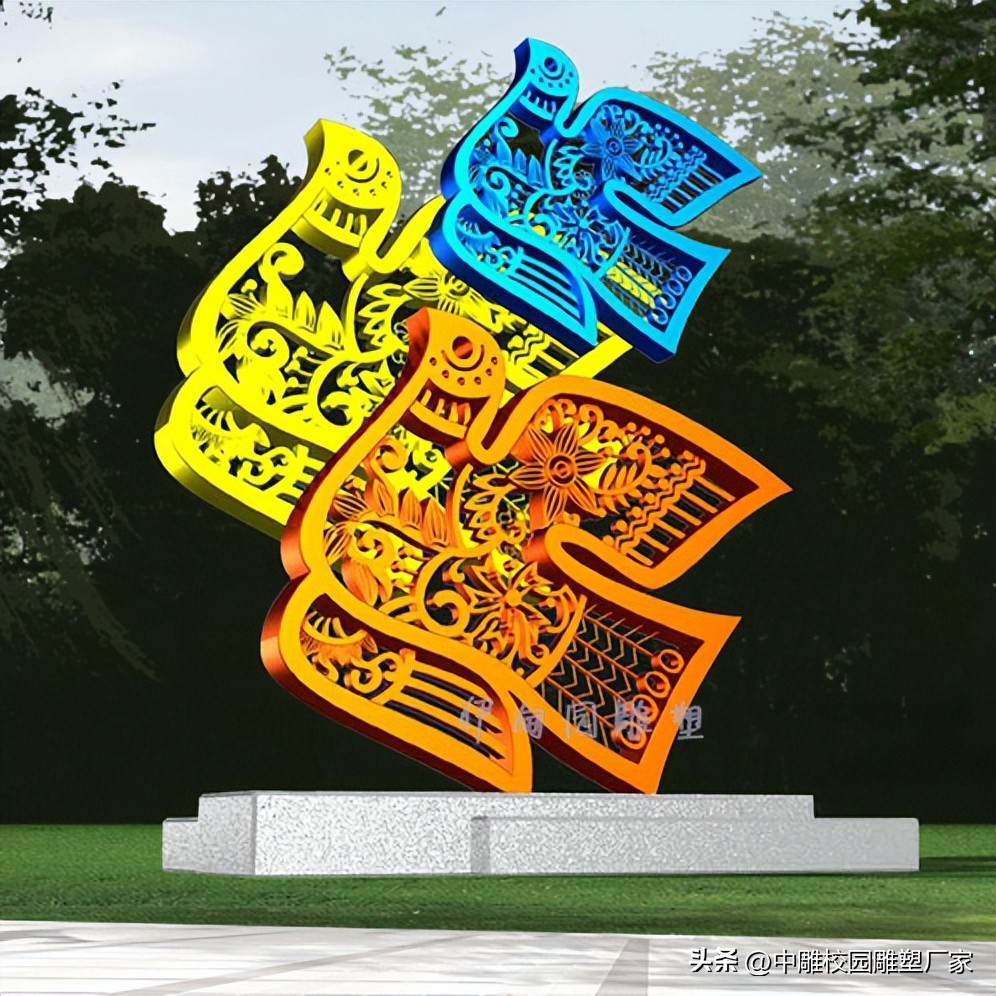 不銹鋼小學雕塑_不銹鋼雕塑校園雕塑制作_不銹鋼雕塑校園